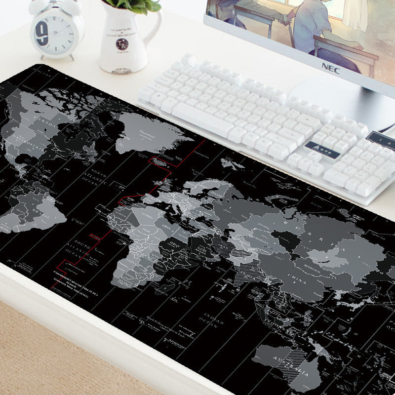 Laptop Gaming Mouse Pad World Map Keyboard Desk