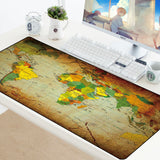 Laptop Gaming Mouse Pad World Map Keyboard Desk