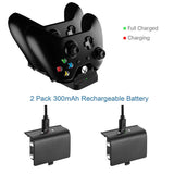 New 1 Set Rechargeable Batteries + Dual Charging Dock Controller Charger for Xbox One Controller Battery Stander
