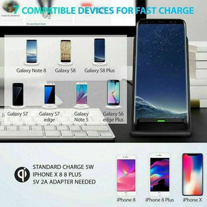 Fast Qi Wireless Charging Stand Dock Charger For IPhone 8 X XS 11 12 13 Pro Max