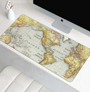 Laptop Gaming Mouse Pad World Map Keyboard Desk